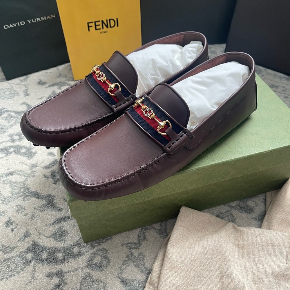 Gucci Men's Brown Leather Loafers - Picture 4 of 8